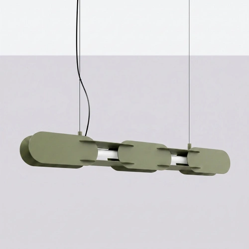 Lampa wisząca LED CHAIN 91 zielona oliwka nad wyspę nowoczesna