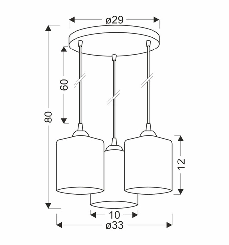 Lampa sufitowa Serena czarna złota szklana 3-punktowa do salonu i jadalni regulowana