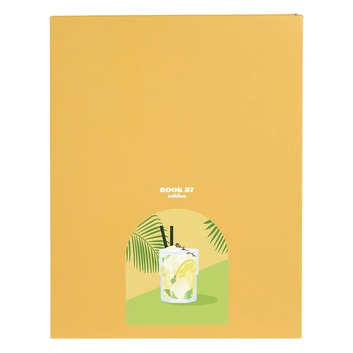 Intesi Gin Tonic żółte pudełko ozdobne książka dekoracyjna kartonowa do salonu i sypialni