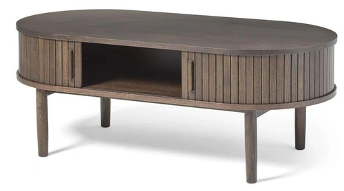 Stolik kawowy Meta owalny 60x120 dębowy espresso do salonu nowoczesny