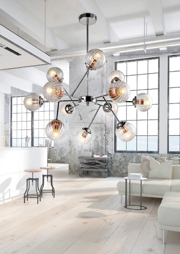 Lampa wisząca Best 12x40W E14  chrom+miedź
