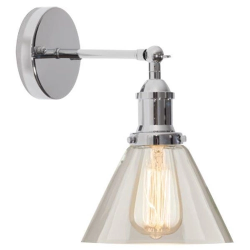 Kinkiet ścienny New York Loft 1 chrom industrialny metalowo-szklany do salonu ALTAVOLA DESIGN