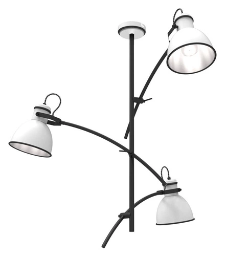 Lampa wisząca Zumba 3x60W E27  biały+czarny