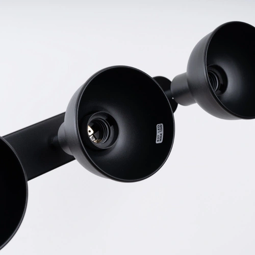 Plafon sufitowy ELBA 3 czarny loftowy metalowy do salonu i jadalni SOLLUX LIGHTING