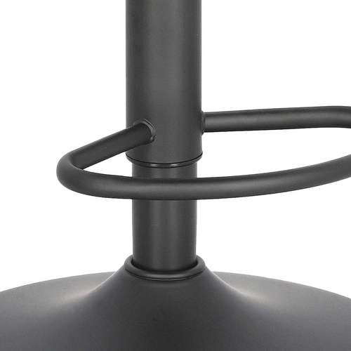 Hoker Dafne VIC czarny welurowy z oparciem, regulowany, obrotowy do kuchni i wyspy