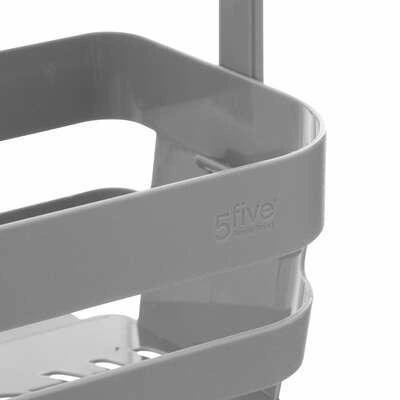 Półka łazienkowa wisząca pod prysznic 2-poziomowa szara nowoczesna 5five simply smart