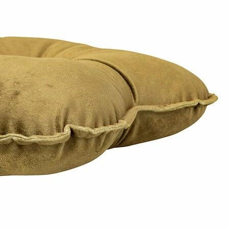 Poduszka dekoracyjna okrągła Flower Velvet zielona 45 cm do salonu nowoczesna Atmosphera