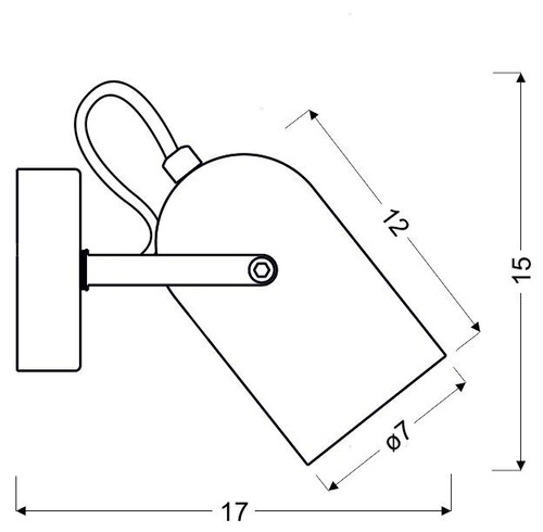 Nowoczesny kinkiet ścienny Gray metalowy szary z ruchomym kloszem do sypialni i salonu CANDELLUX
