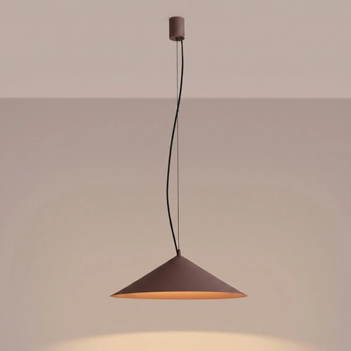 Lampa wisząca FINT LED brązowa do salonu regulowana nowoczesna