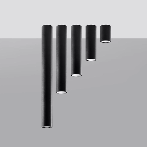 Plafon sufitowy czarny Lagos 20 nowoczesny metalowy do salonu kuchni sypialni