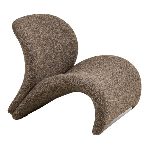 Fotel kubełkowy Sofia brązowy do salonu House Nordic nowoczesny