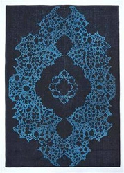 Dywan nowoczesny glamour do salonu i sypialni Carpet Decor Ornament Blue 160x230 antypoślizgowy