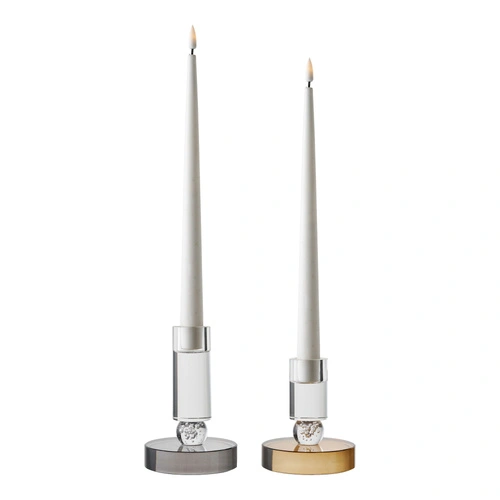 House Nordic świecznik szklany brązowo-biały nowoczesny do salonu 10 cm