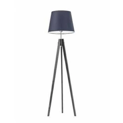 Lampa podłogowa ARUBA abażur granatowy stelaż popielaty