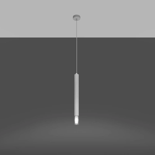 Lampa wisząca Wezyr biała nowoczesna tuba do salonu kuchni jadalni nad wyspę 120 cm