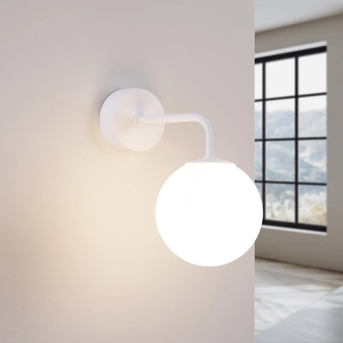 Kinkiet ścienny ASTRAL 1 biały nowoczesny szklany do salonu i sypialni SOLLUX LIGHTING