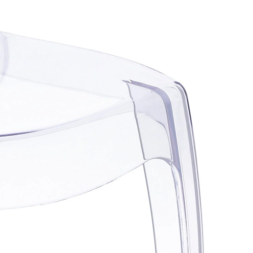 Krzesło transparentne Mia Intesi do jadalni nowoczesne sztaplowane z tworzywa glamour
