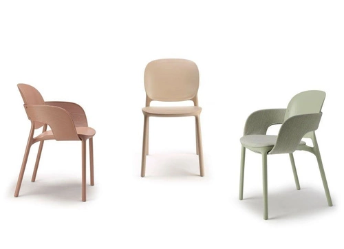 Krzesło do jadalni i ogrodu z podłokietnikami Hug SCAB Design antracytowe sztaplowane nowoczesne