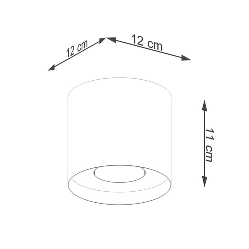 Plafon sufitowy MIKA szary minimalistyczny do salonu i kuchni aluminium 12x12 cm