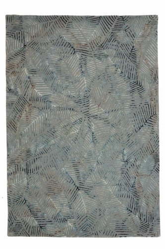 Dywan do salonu nowoczesny Palms Grey 160x230 Carpet Decor wełniany ręcznie tkany szary