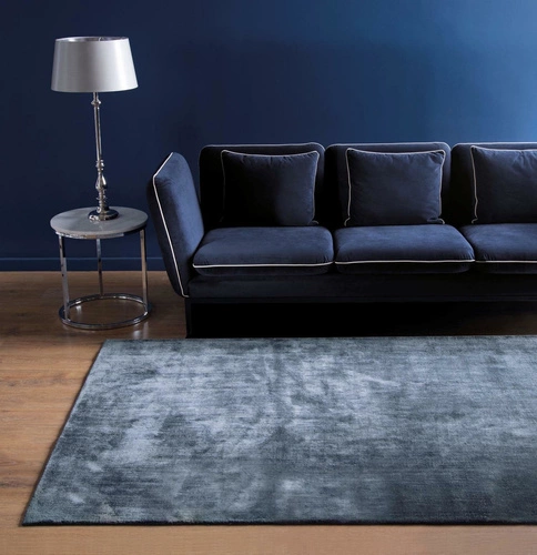 Dywan Linen Dark Blue 160x230 Carpet Decor Handmade