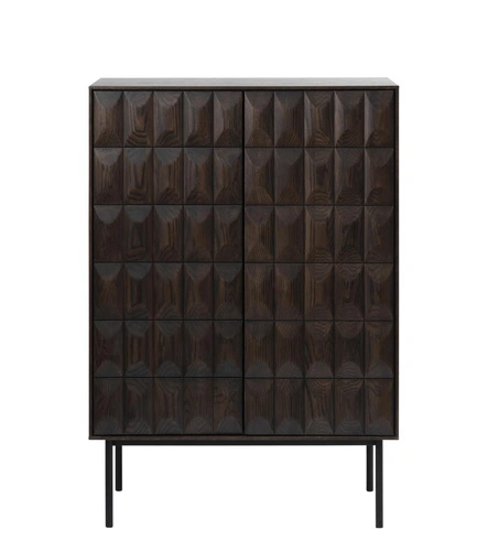 Komoda Latina wysoka barek z szufladami dąb espresso do salonu