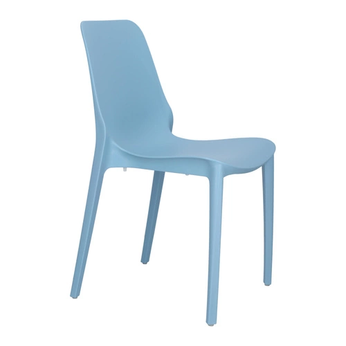 Krzesło ogrodowe Ginevra niebieskie z tworzywa sztaplowane nowoczesne SCAB Design