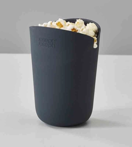 JJ - Zestaw 2 pojemników do popcornu, M-Cuisine pomarańczowy/szary