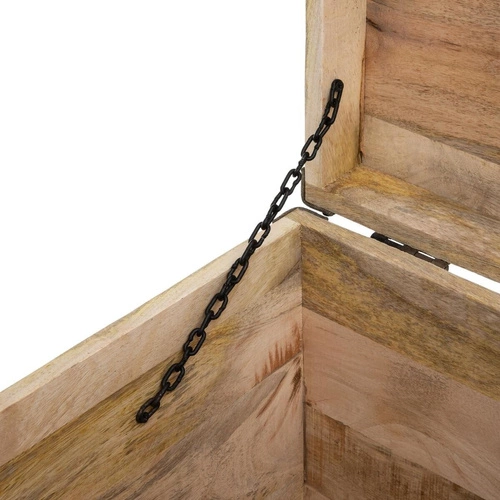 Pufa ze schowkiem Colonial Atmosphera brązowa kwadratowa do salonu i przedpokoju 49 cm