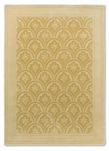 Dywan wełniany do salonu Catarina Gold 200x280 klasyczny ręcznie tkany złoty Laura Ashley