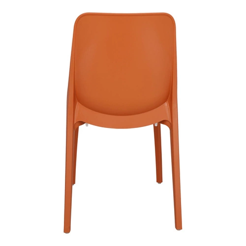 Krzesło ogrodowe z tworzywa sztaplowane Ginevra SCAB Design pomarańczowe nowoczesne do ogrodu