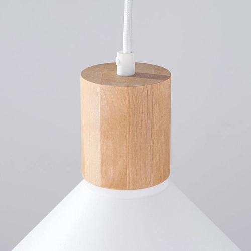 Lampa wisząca JAGA biała skandynawska do salonu i jadalni nad stół 30 cm SOLLUX LIGHTING