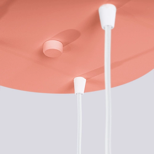 Lampa wisząca HALO 3P nowoczesna szklana brzoskwiniowa do salonu i kuchni