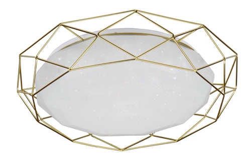 Plafon sufitowy LED Sven 43 cm złoty nowoczesny do salonu, kuchni i jadalni glamour