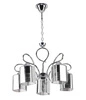 Lampa wisząca Italo chromowy 5x40W E27  klosz srebrny