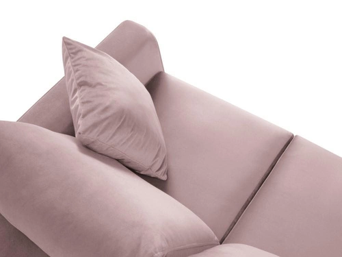 Narożnik z funkcją spania Cartadera Lavender Velvet Lewostronna kolor nóg złoty