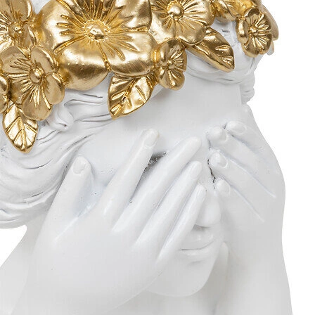 Figurka dekoracyjna głowa kobiety Atmosphera biała glamour do salonu lub na prezent 22 cm