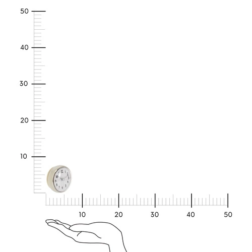 Zegar ścienny wodoodporny szary Blum Intesi 7 cm nowoczesny do łazienki retro