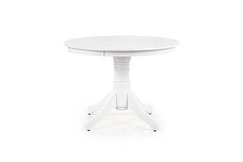 Stół okrągły do jadalni Richard 106 cm biały nowoczesny MDF i drewno Intesi