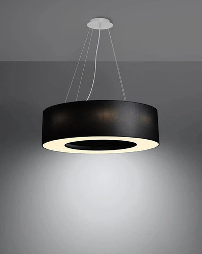 Żyrandol Saturno 70 czarny nowoczesny regulowany do salonu kuchni jadalni lub sypialni