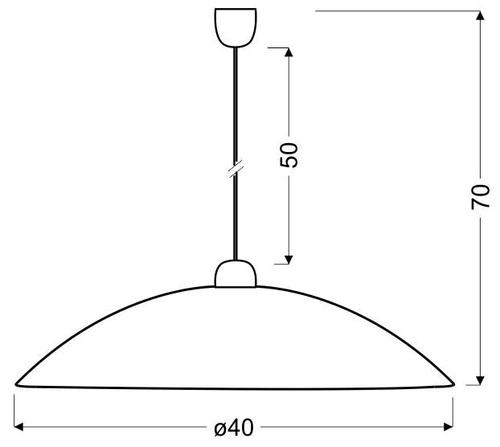 Lampa wisząca Malibu 40 1x60W E27 biały