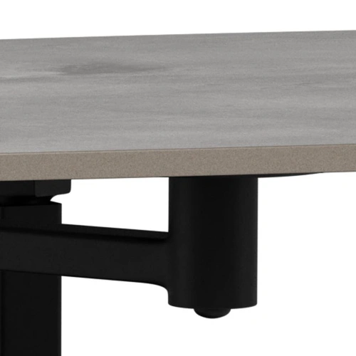 Stolik kawowy Carballo szary prostokątny loftowy z siedziskiem