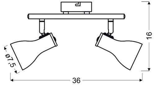 Lampa sufitowa Julie nowoczesna szara metalowa regulowana do salonu i kuchni 2-punktowa
