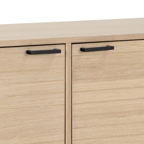 Komoda Kensington 180 cm dąb bielony nowoczesna na nóżkach z półkami do salonu Actona