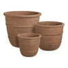 Zestaw 3 donic ogrodowych Kragholm terakota House Nordic z drenażem
