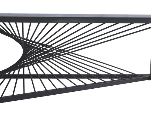 Stolik kawowy Infinity prostokątny marmurowy szary nowoczesny loft do salonu 120x60 cm