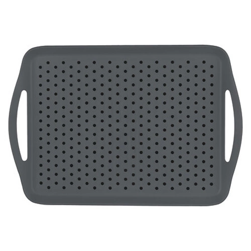 Taca antypoślizgowa 45x32 cm szara