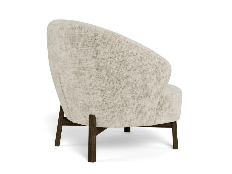 Fotel wypoczynkowy Darlene beżowy aksamitny do salonu skandynawski