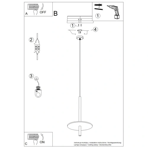 Lampa wisząca FELTRO nowoczesna czarna żółta do salonu kuchni nad stół 30 cm