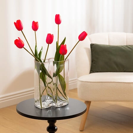 Sztuczny tulipan różowy Atmosphera 48 cm jak żywy nowoczesny kwiat do wazonu do salonu